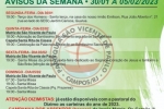 Confira horários das atividades