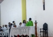 A investidura dos novos cerimoniários e servas do altar aconteceu dia 25/08/19. | <strong>Crédito: </strong>Rosilene Rodrigues, Pascom - 25/08/19