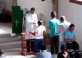 Hora sublime da Comunhão. | <strong>Crédito: </strong>Rosimery Rangel Fernandes, Pascom - 16/02/20