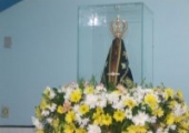 Imagem na Matriz, em 09/08/15: sinal da presença materna de Maria